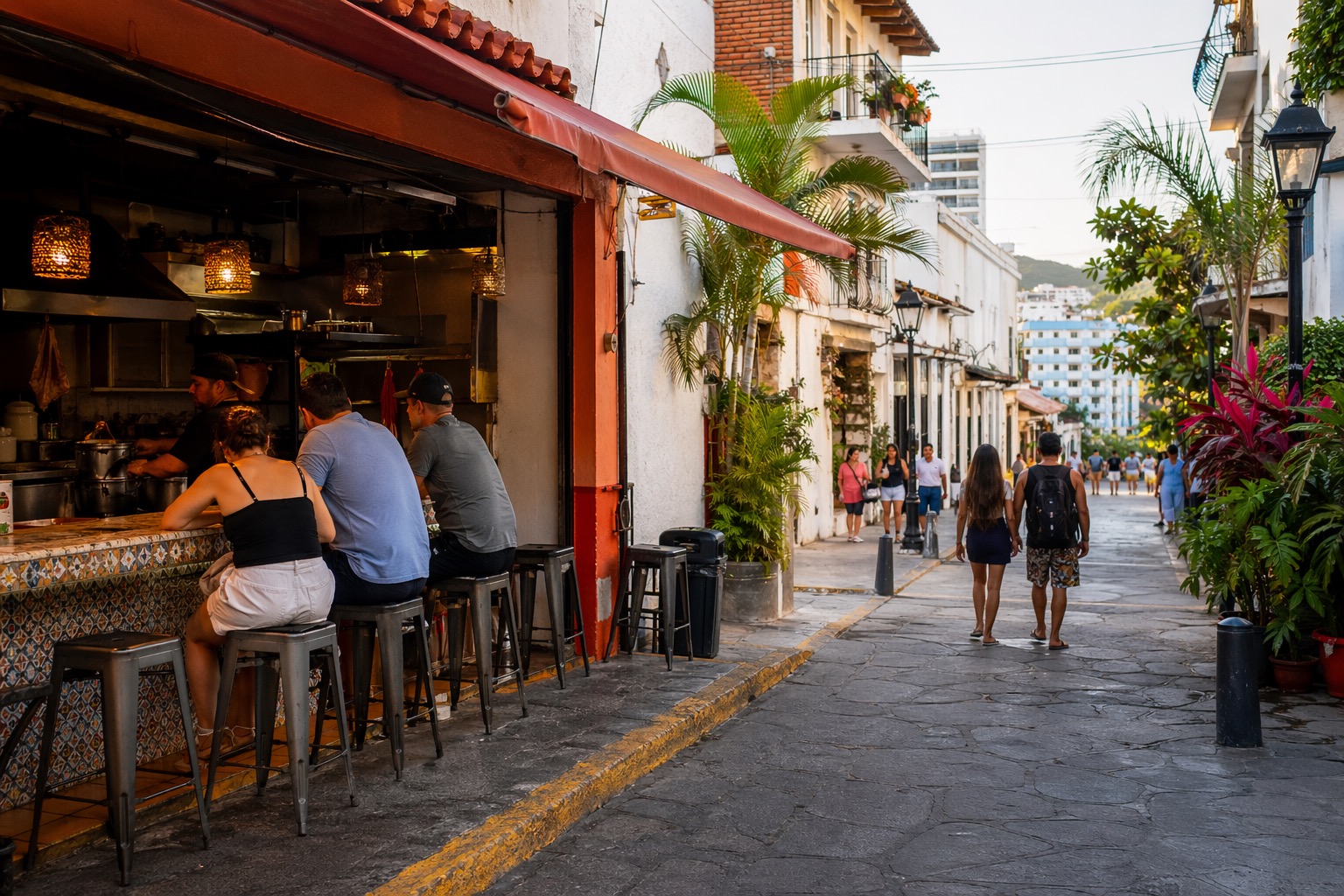 Calle de la Zona Romantica en Puerto Vallarta